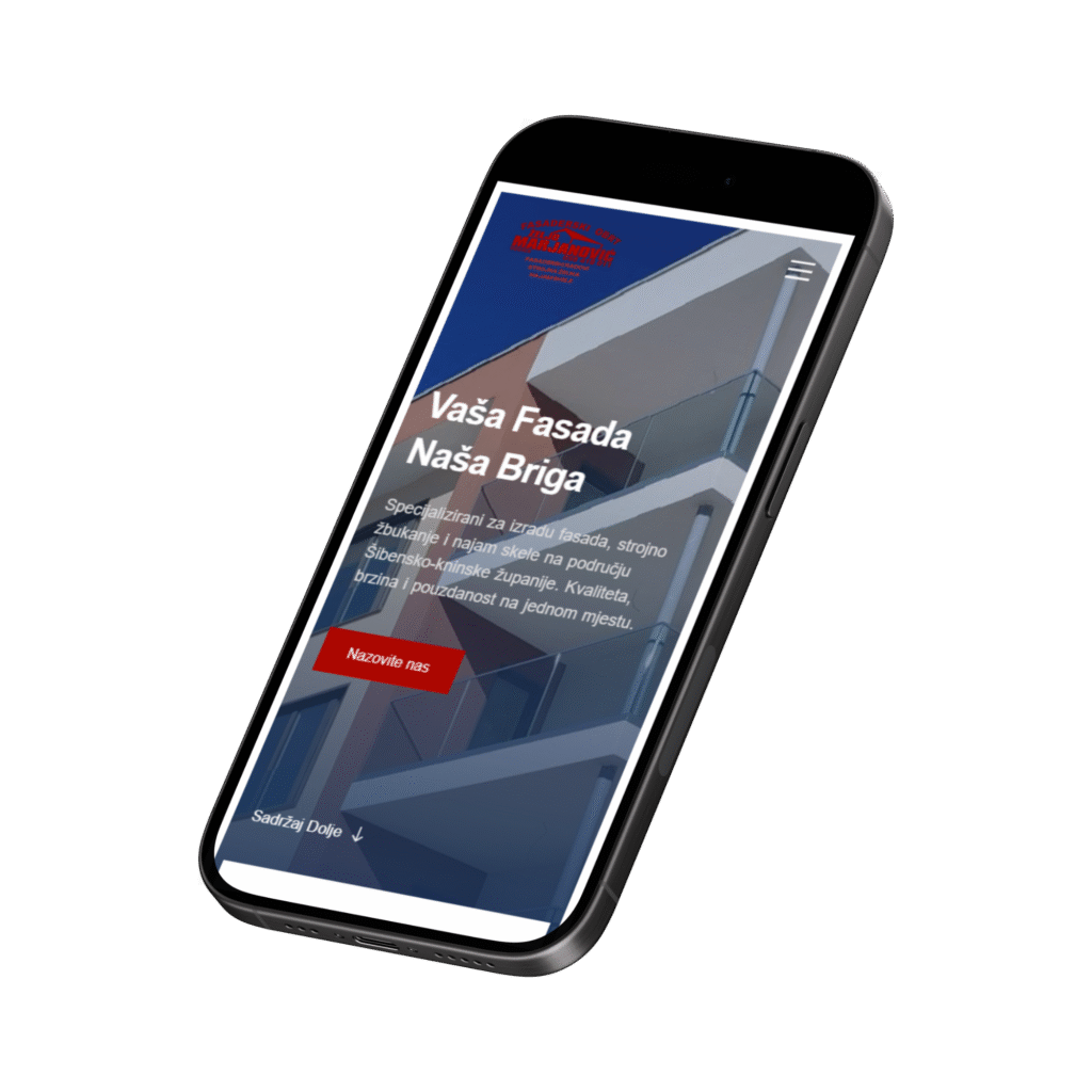 Primjer web stranice Marjanović Fasade