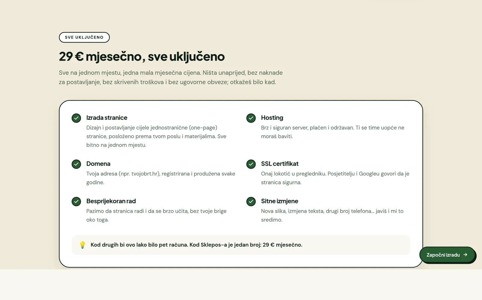 Sklepos pretplata od 29 eura mjesečno i što je uključeno