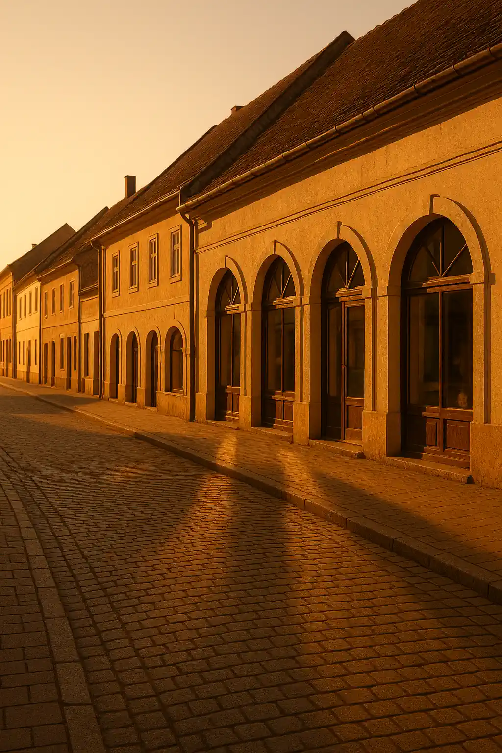 Izrada web stranice u Vukovaru: gradska ulica u toplom poslijepodnevu