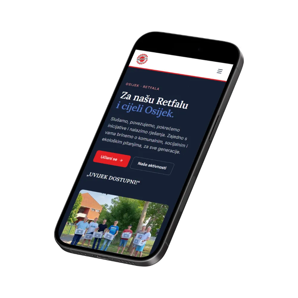 Nezavisna lista Tomislava Mišetića mobilni prikaz web stranice