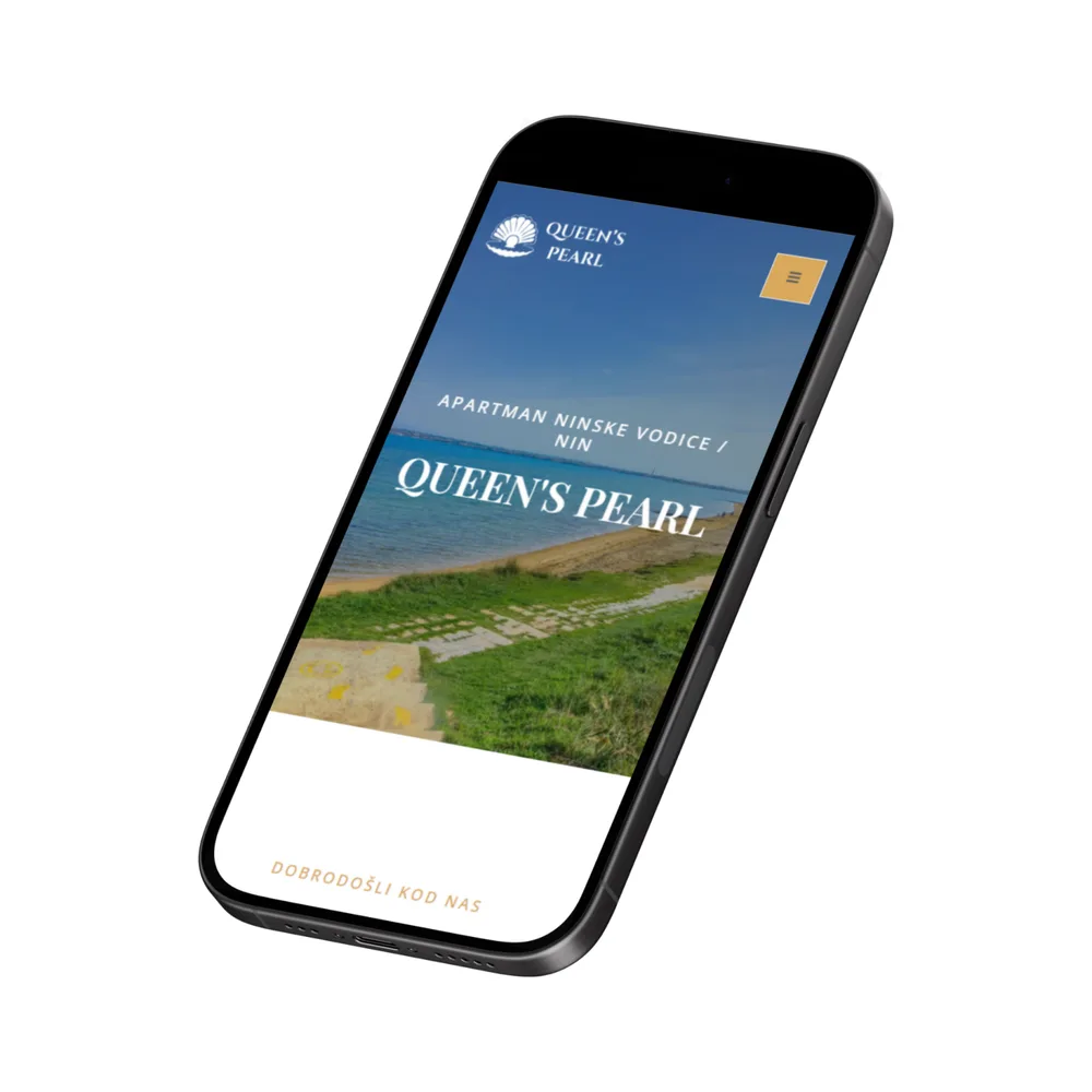 Queen's Pearl Nin mobilni prikaz web stranice