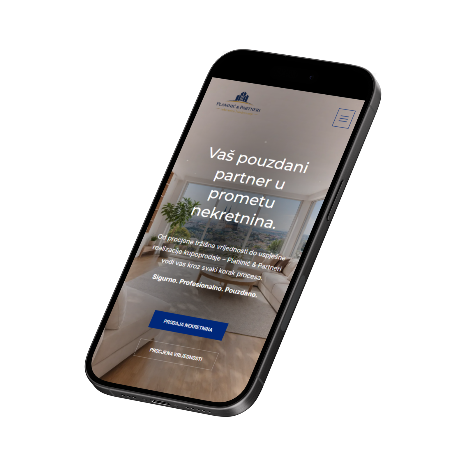 Planinić i partneri mobilni prikaz web stranice